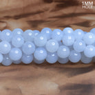 8 - 9mm Natural Chalcedony Plain Rounds 15 inch 47 beads - The Bead Traders