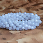 8 - 9mm Natural Chalcedony Plain Rounds 15 inch 47 beads - The Bead Traders