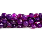 8 - 9mm Purple Chalcedony Faceted Hearts 8 inch 48 beads - The Bead Traders
