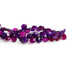 8 - 9mm Purple Chalcedony Faceted Hearts 8 inch 48 beads - The Bead Traders