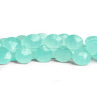 8 - 9mm Seafoam Chalcedony Faceted Hearts 7.5 inch 38 beads - The Bead Traders