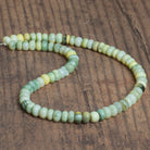 8-9mm Yellow Green Opal Plain Rondelles 16 inch 72 beads - The Bead Traders