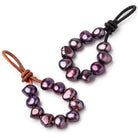 9x8mm Purple Baroque 2.5mm large hole Pearls 10 beads - The Bead Traders