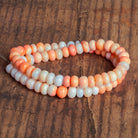 8.5mm Burning Orange Plain Rondelles 16 inch 70 beads - The Bead Traders
