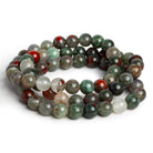 8.5mm Dragon's Blood Jasper Plain Rounds 21 beads - The Bead Traders