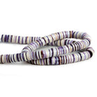 8.5mm Wampum Shell Plain Heishis 1mm Large Hole 16 inch 160 pieces - The Bead Traders