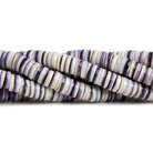 8.5mm Wampum Shell Plain Heishis 1mm Large Hole 16 inch 160 pieces - The Bead Traders