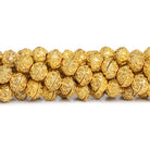 8mm 22kt Gold Plated Copper Persian Circle Bead Caps 8 inch 56 beads - The Bead Traders