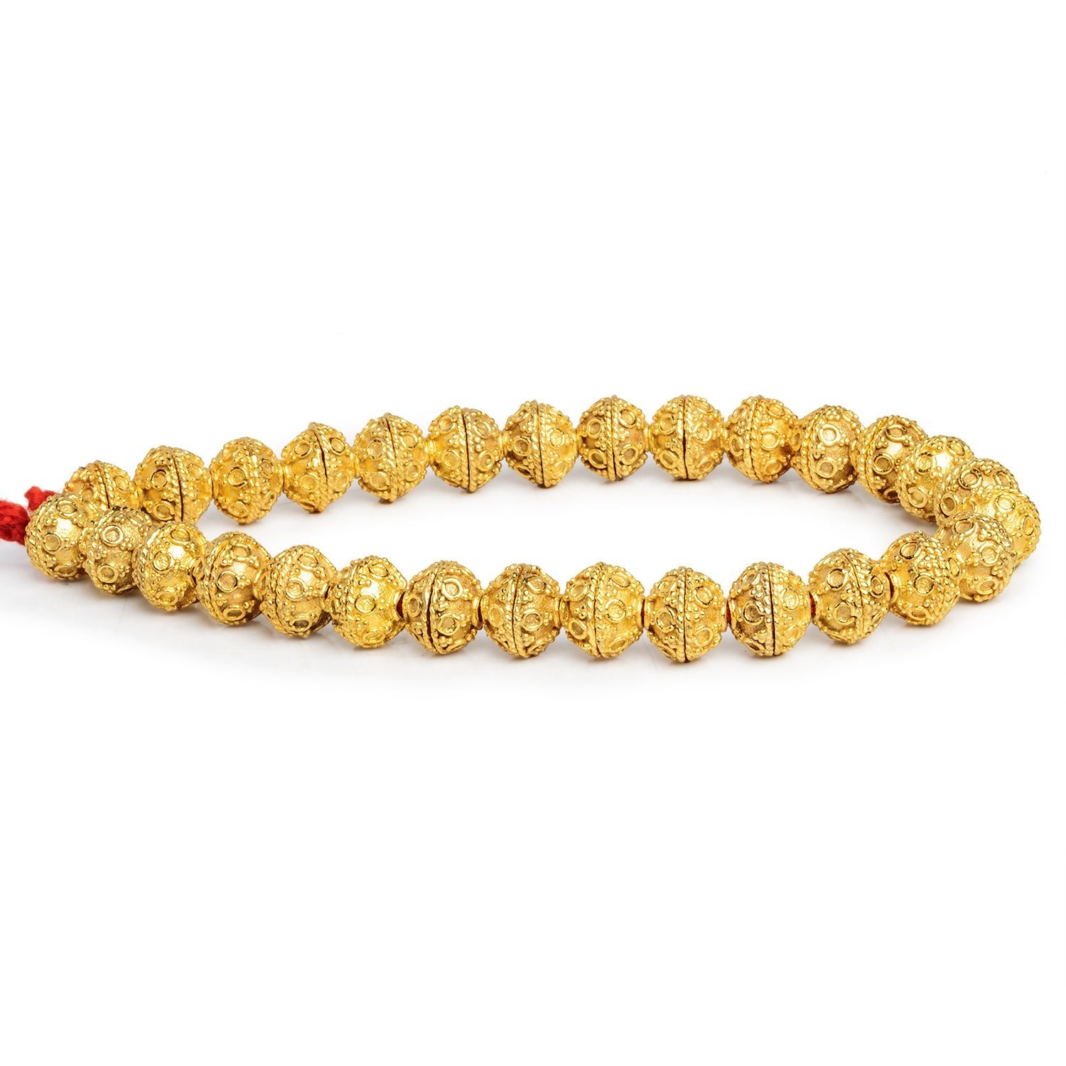 8mm 22kt Gold Plated Copper Roval Persian Circle Beads – The Bead