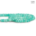 8mm Aqua Green Chalcedony Large Hole Rondelles 15 inch 77 beads - The Bead Traders