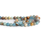 8mm Argentina Lemurian Aquantine Calcite Rounds 16 inch 48 beads - The Bead Traders