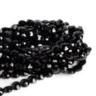 8mm Black Spinel Faceted Coins 7.5 inch 23 beads - The Bead Traders
