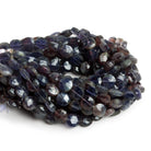 8mm Bloodshot Iolite Faceted Coins 7.5 inch 23 beads - The Bead Traders