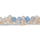 8mm Blue Chalcedony Faceted Rondelles 16 inch 60 beads - The Bead Traders