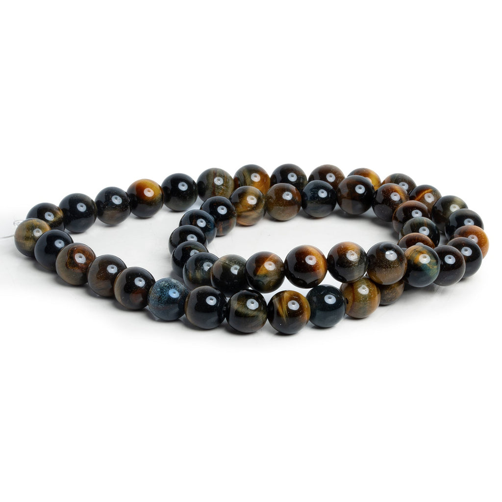 8mm Blue Tiger's Eye Plain Rounds 15 inch 47 beads - The Bead Traders
