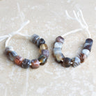 8mm Botswana Agate 2mm Large Hole Cubes 10 Beads - The Bead Traders