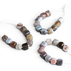 8mm Botswana Agate 2mm Large Hole Cubes 10 Beads - The Bead Traders