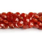 8mm Carnelian Faceted Coins 7.5 inch 23 beads - The Bead Traders