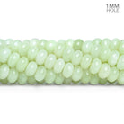 8mm Celadon Chalcedony Large Hole Rondelles 15 inch 77 beads - The Bead Traders
