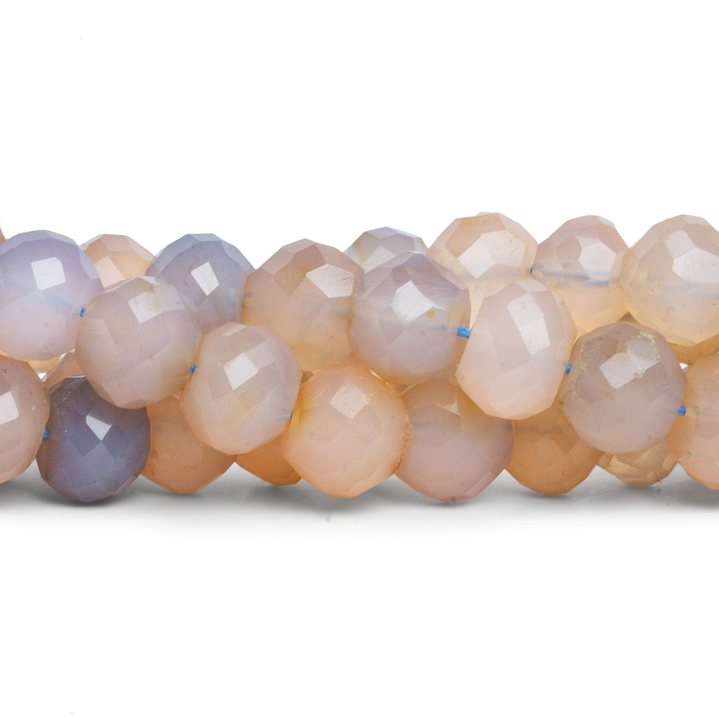 8mm Chalcedony Faceted Rondelles 15 inch 53 beads - The Bead Traders
