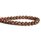 8mm Copper Decorated Rounds 8 inch 28 beads - The Bead Traders