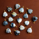 8mm Dendritic Opal Wire-Wrapped Triangle Pendants 4 Beads - The Bead Traders