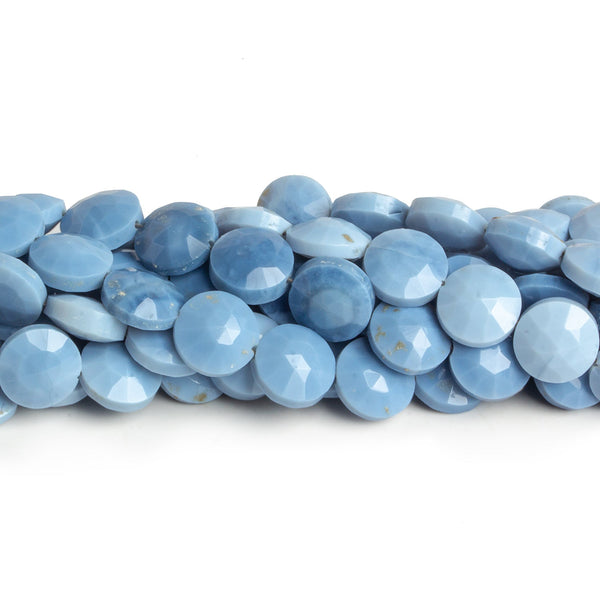 8mm Denim Opal Faceted Coins 7.5 inch 23 beads