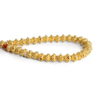 8mm Gold Plated Copper Decorated Rope & Ball Bead Caps 8 inch 66 pieces - The Bead Traders