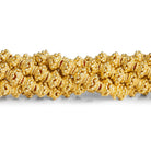 8mm Gold Plated Copper Decorated Rope & Ball Bead Caps 8 inch 66 pieces - The Bead Traders