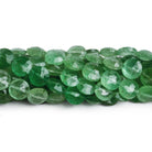 8mm Green Aventurine Faceted Coins 7.5 inch 23 beads - The Bead Traders