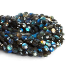 8mm Labradorite Faceted Coins 7.5 inch 23 beads - The Bead Traders