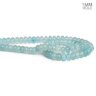 8mm Light Blue Chalcedony Large Hole Rondelles 15 inch 75 beads - The Bead Traders