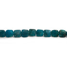 8mm Matte Neon Apatite Squares 7.5 inch 23 beads - The Bead Traders