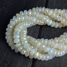8mm Mystic Moonstone Faceted Rondelles Set of 10 Beads - The Bead Traders