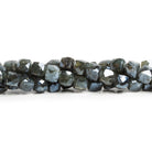 8mm Mystic Moss Aquamarine Cubes 7.5 inch 27 beads - The Bead Traders