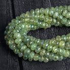 8mm Mystic Prehnite Faceted Rondelles Set of 10 Beads - The Bead Traders