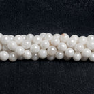 8mm Mystic White Quartz Plain Round Beads 8 inch 25 pieces - The Bead Traders