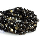 8mm Obsidian Faceted Coins 7.5 inch 23 beads - The Bead Traders