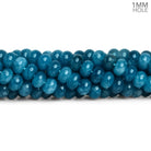8mm Ocean Blue Chalcedony Large Hole Rondelles 15 inch 70 beads - The Bead Traders