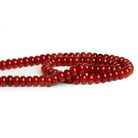 8mm Orange Chalcedony Large Hole Rondelles 15 inch 75 beads - The Bead Traders