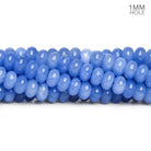 8mm Periwinkle Chalcedony Large Hole Rondelles 15 inch 77 beads - The Bead Traders