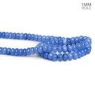 8mm Periwinkle Chalcedony Large Hole Rondelles 15 inch 77 beads - The Bead Traders