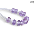 8mm Pink Amethyst Plain Rondelle 2mm Large Hole 10 Beads - The Bead Traders