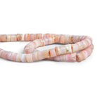 8mm Pink Peruvian Opal Plain Heishis 16 inch 70 beads - The Bead Traders