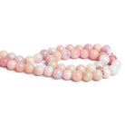 8mm Pink Peruvian Opal Rounds 14 inch 45 beads - The Bead Traders