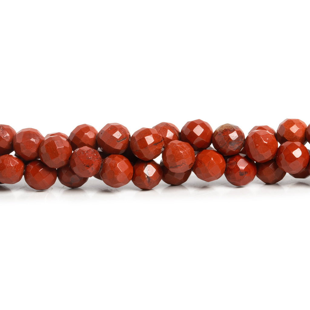 8mm Red Jasper Faceted Rounds 15 inch 48 beads - The Bead Traders