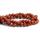 8mm Red Jasper Faceted Rounds 15 inch 48 beads - The Bead Traders