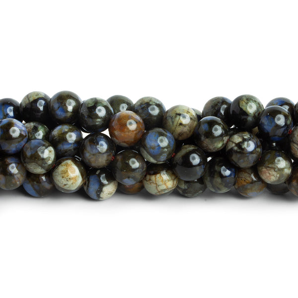 8mm Rhyolite Plain Rounds 15 inch 48 beads