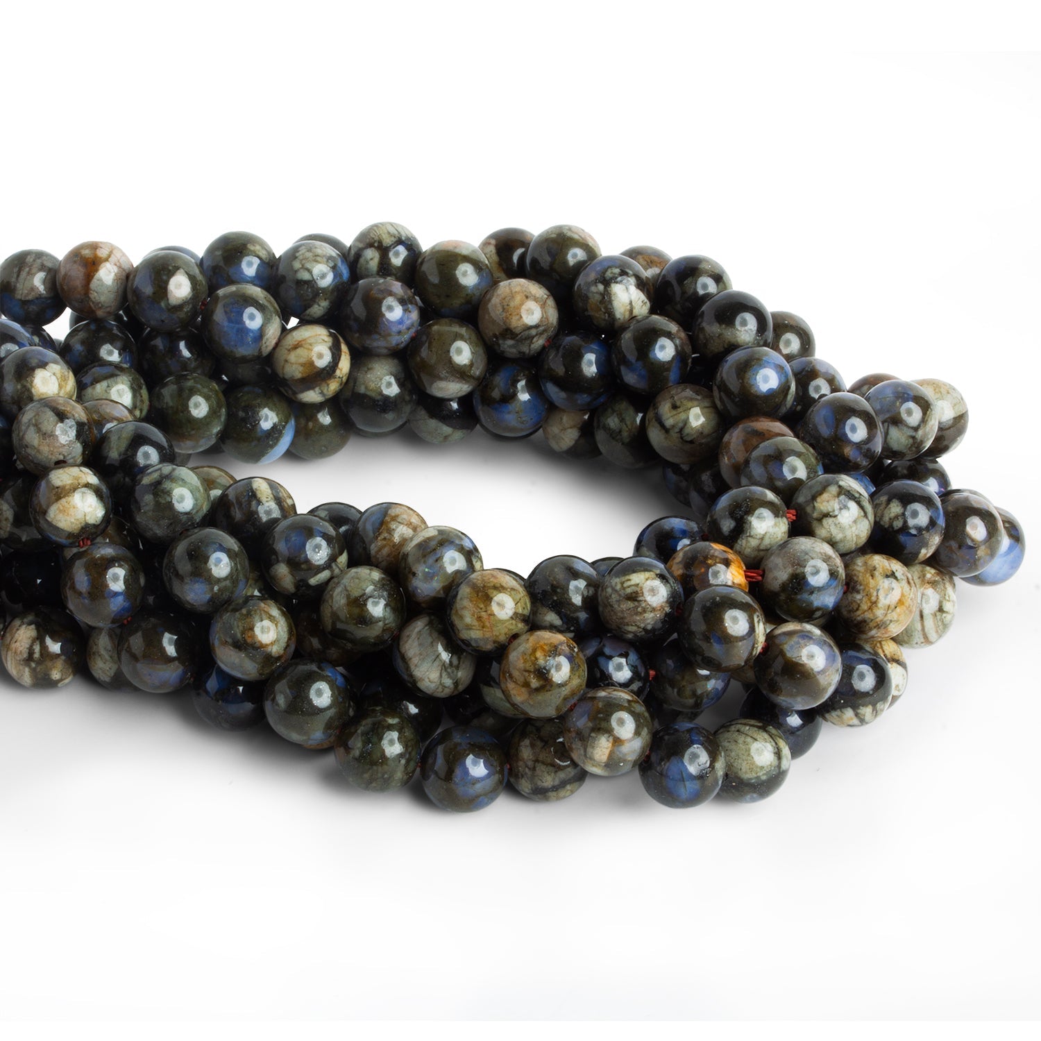 8mm Rhyolite Plain Rounds 15 inch 48 beads - The Bead Traders