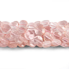 8mm Rose Quartz Faceted Coins 7.5 inch 23 beads - The Bead Traders